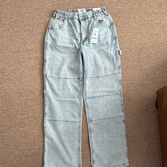 Zara Women's Light Gray Straight Leg Jeans - Picture 1 of 4